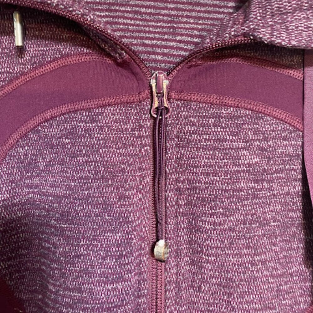 Lululemon Athletica Scuba Women's Burgundy Hoodie Jacket Size 8 - Picture 7 of 16